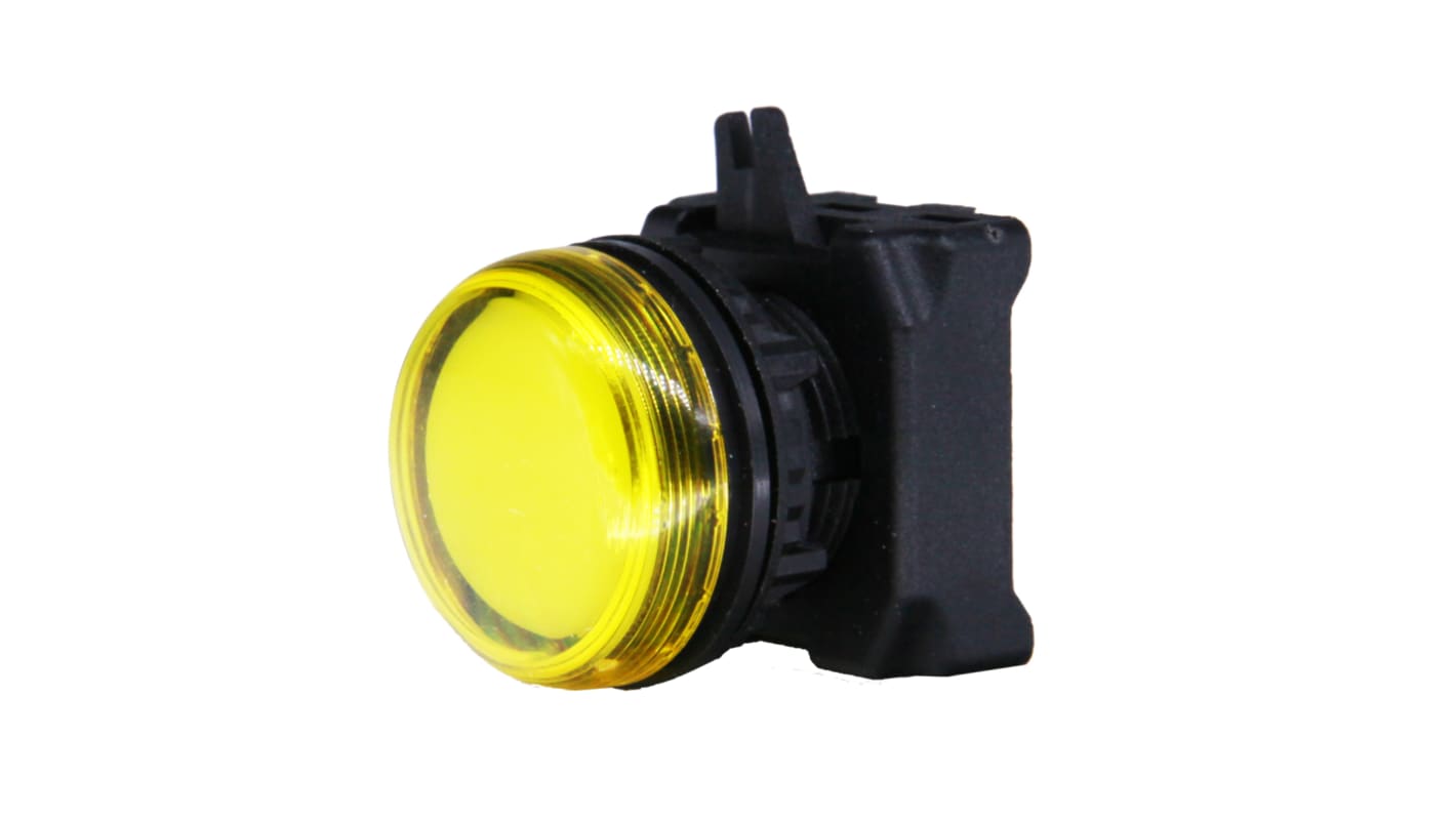 RS PRO Yellow Pilot Light Head, 22.5mm Cutout