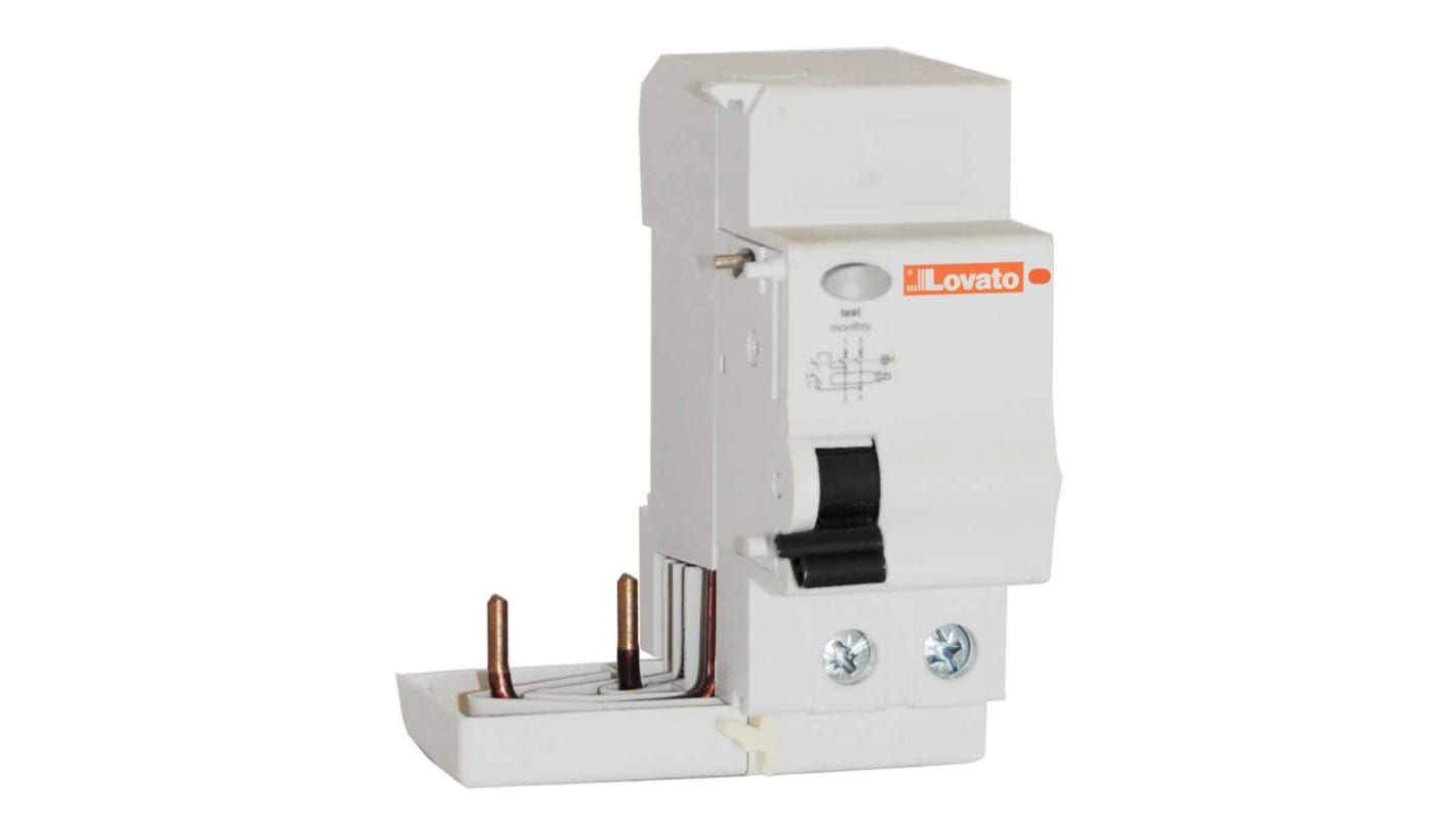 Lovato P1RA RCCB, 63A, 2 Pole, 30mA, Type A, 230 V ac, 400 V ac