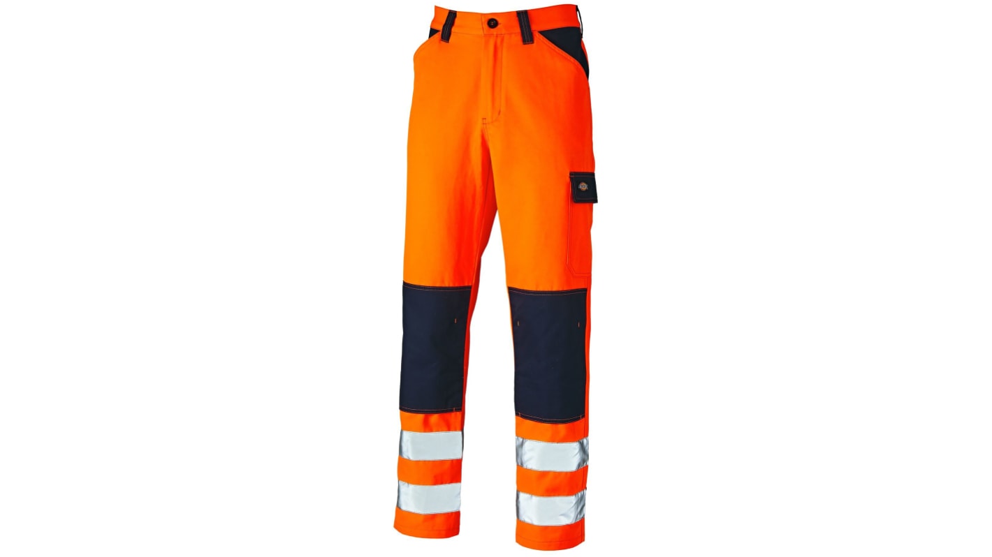 Dickies Everyday Orange Hi Vis Work Trousers, 28in Waist Size