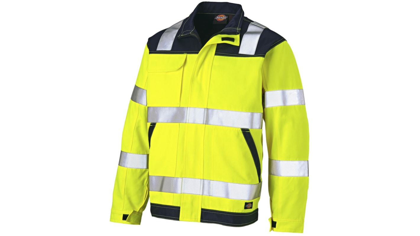 Dickies Yellow Unisex Hi Vis Jacket, L