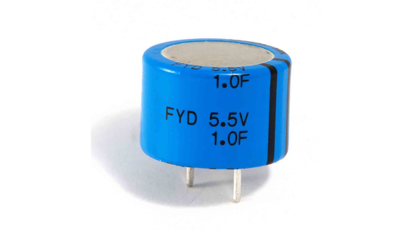 FYH0H473ZF | KEMET 電気二重層コンデンサ, 5.5V dc 47mF リード