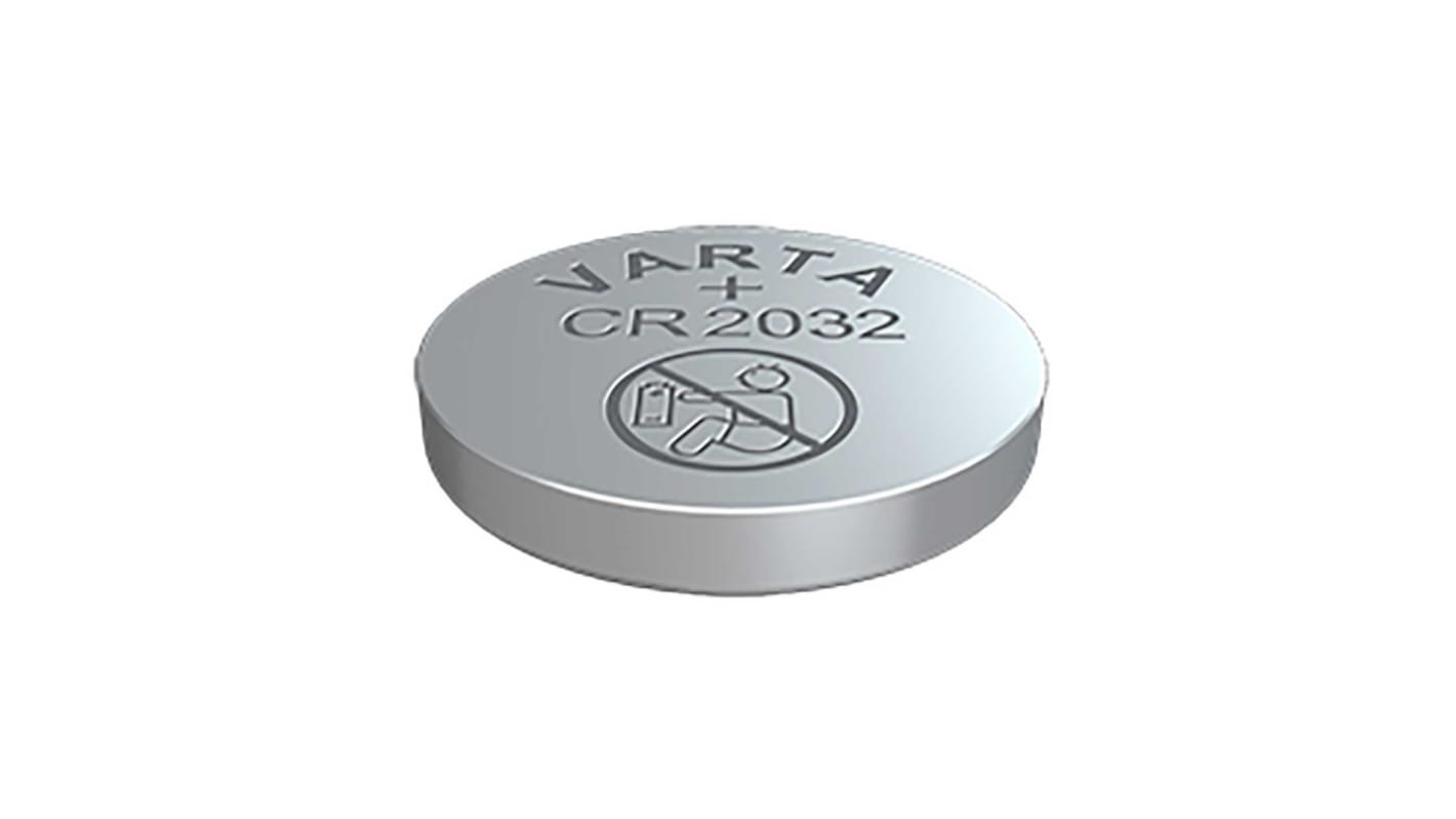 Varta CR2032 Button Battery, 3V, 20mm Diameter