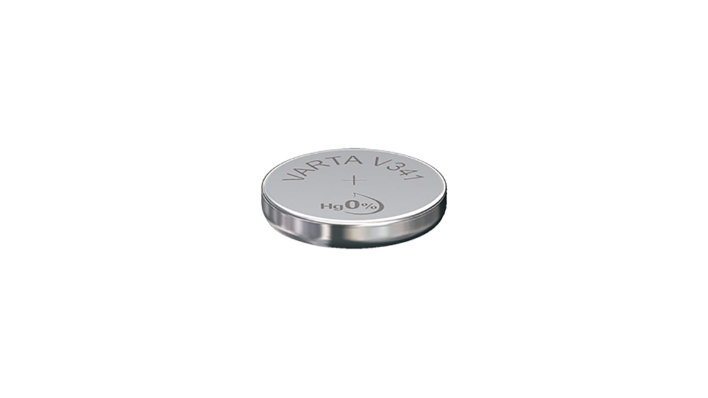 Varta SR714SW纽扣电池, 1.55V, 15mAh, NaOH 电解液，氧化银电池，锌, 标准接端, 7.9 x 1.5mm, V MF系列, V341