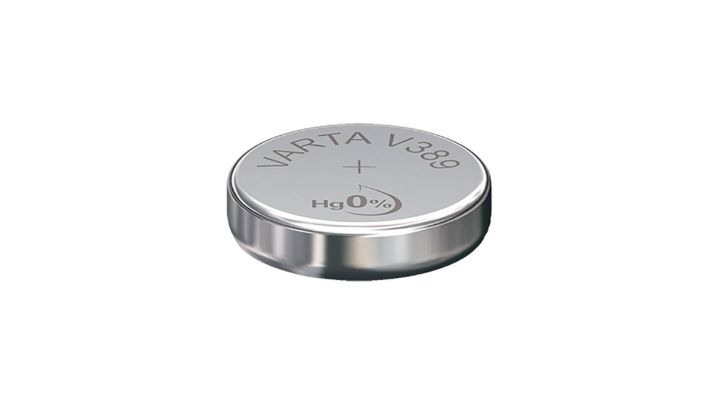 Varta SR54纽扣电池, 1.55V, 81mAh, KOH 电解液，氧化银电池，锌, 标准接端, 11.6 x 3.1mm, V MF系列, V389