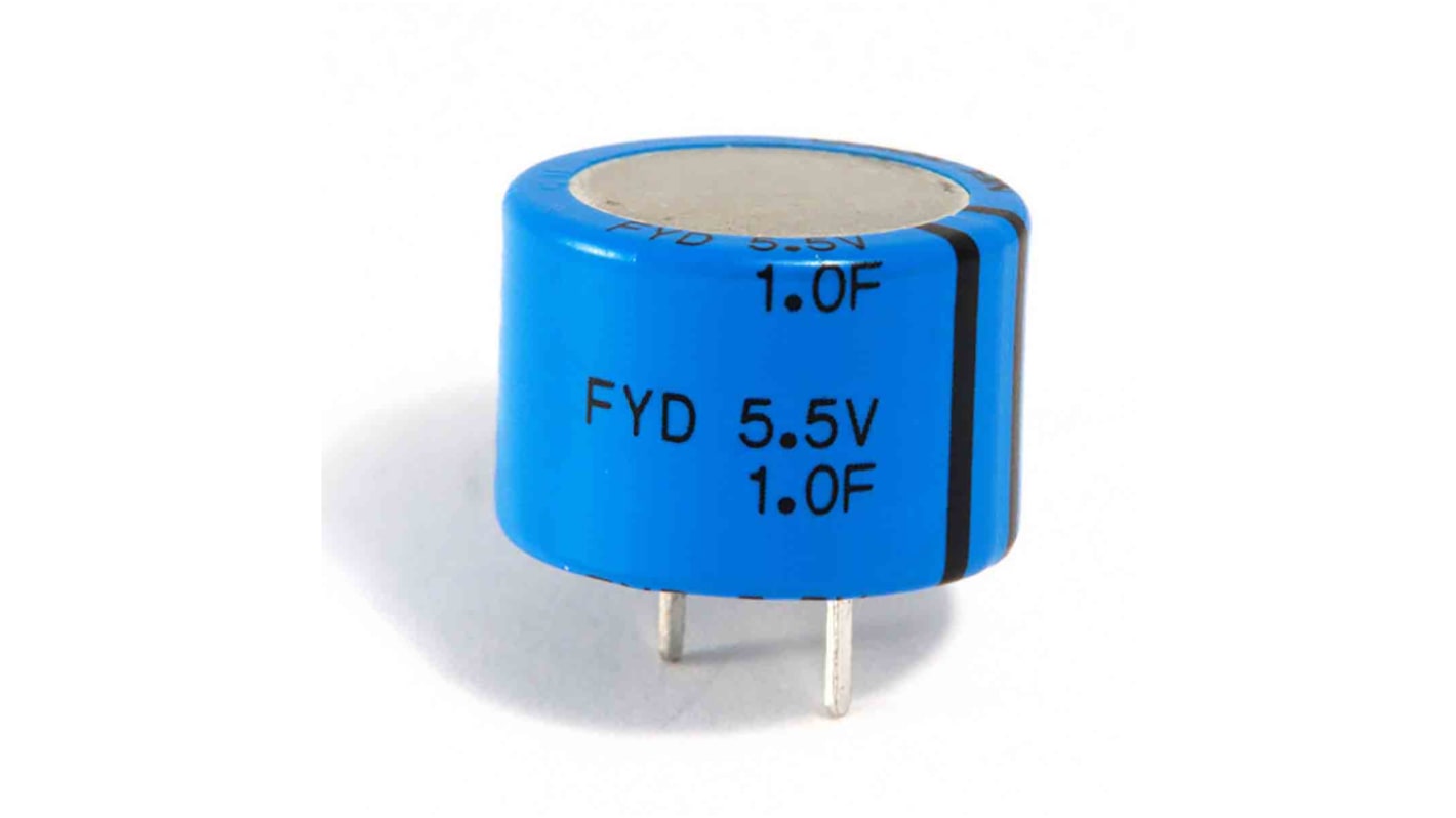 KEMET 47mF Supercapacitor -20 → +80% Tolerance, FYH 5.5V dc, Through Hole