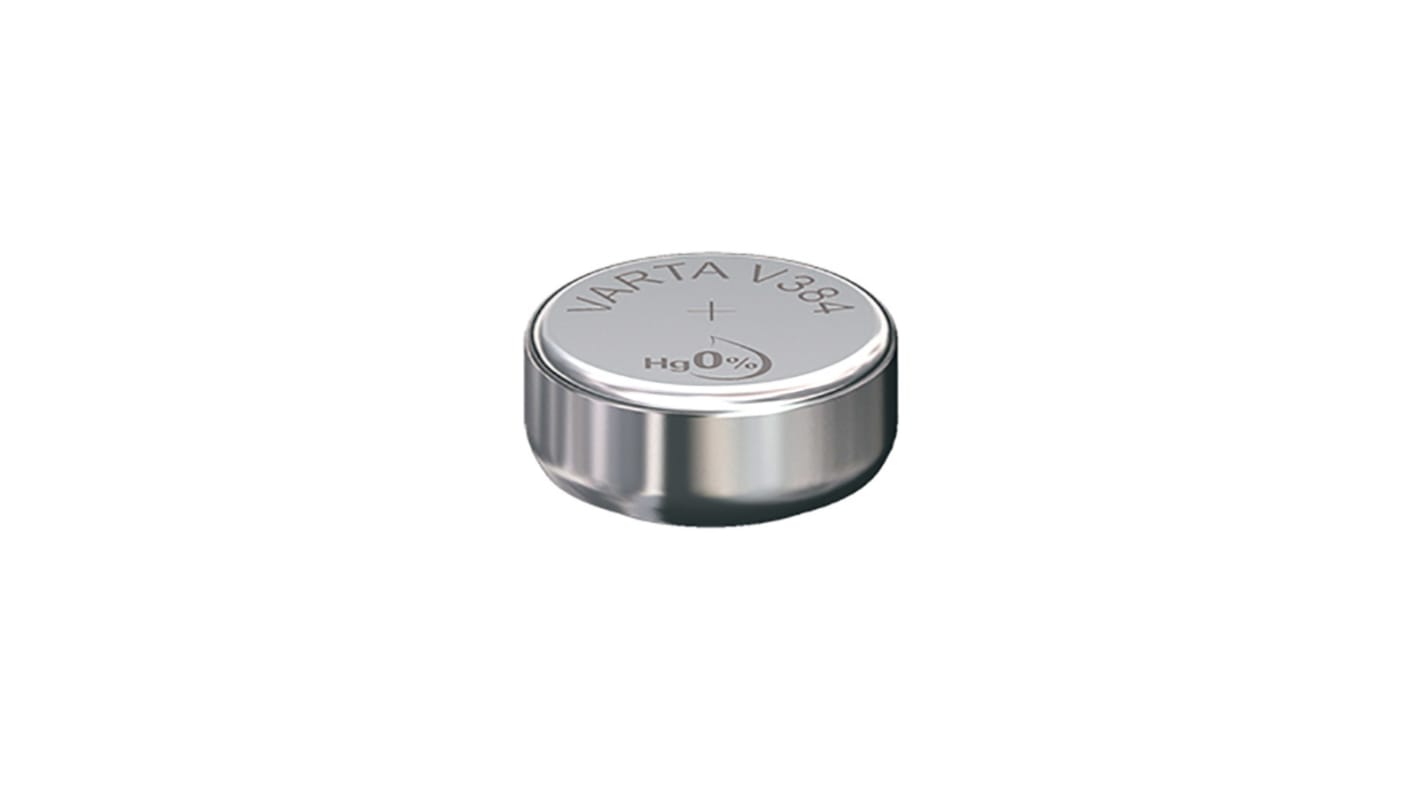 Varta SR41纽扣电池, 1.55V, 37mAh, NaOH 电解液，氧化银电池，锌, 标准接端, 7.9 x 3.6mm, V MF系列, V384