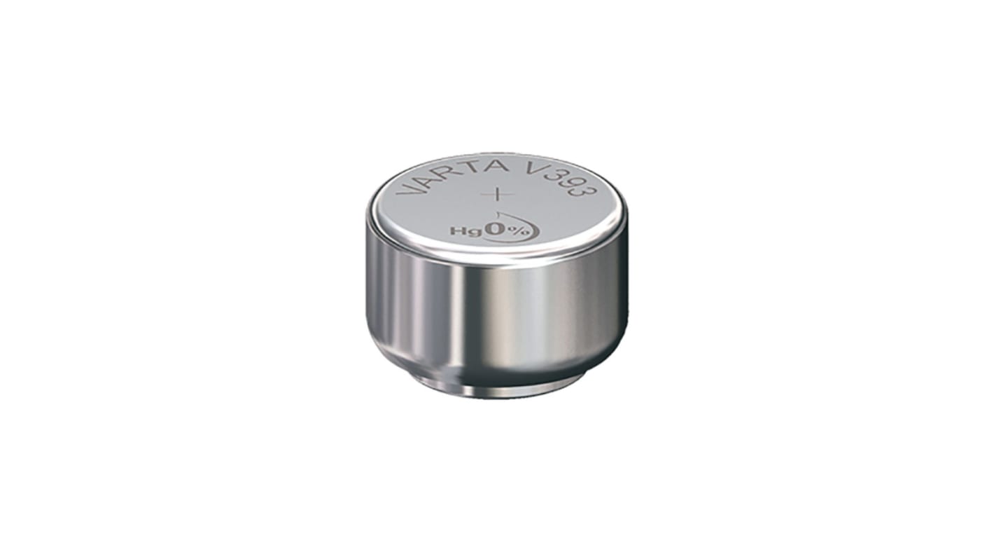 Varta SR48纽扣电池, 1.55V, 77mAh, KOH 电解液，氧化银电池，锌, 标准接端, 7.9 x 5.4mm, V MF系列, V393