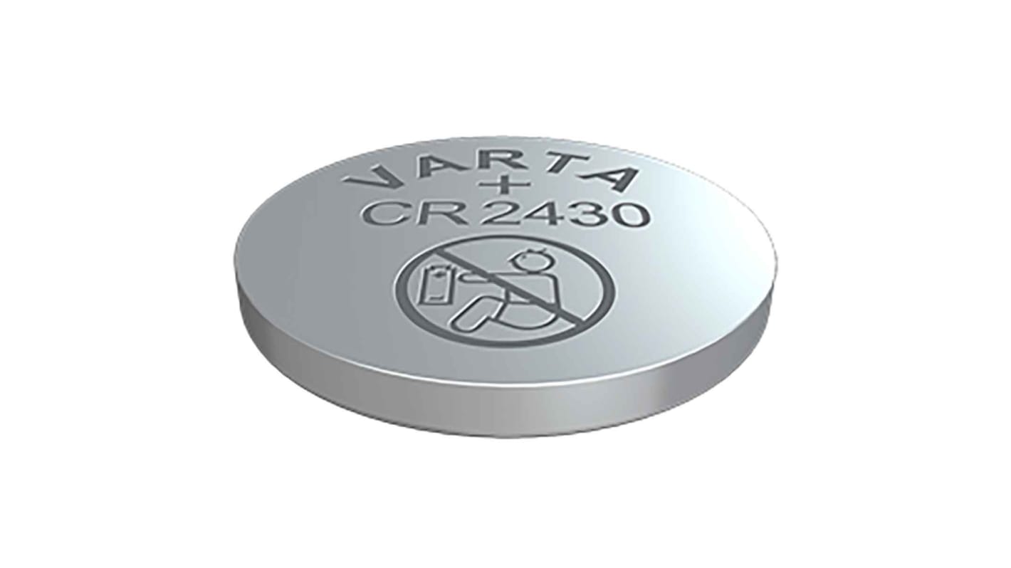 Varta CR2430 Button Battery 3V 24.5mm Diameter