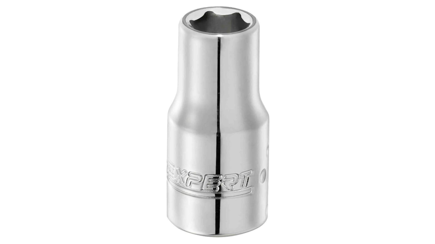 Expert by Facom 1/4 in Drive 10mm Standard Socket, 6 point, 25 mm Overall Length