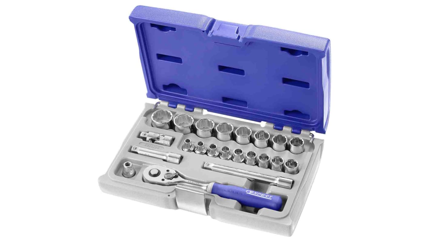 Expert by Facom 22-Piece Metric 3/8 in Standard Socket Set with Ratchet, 6 point