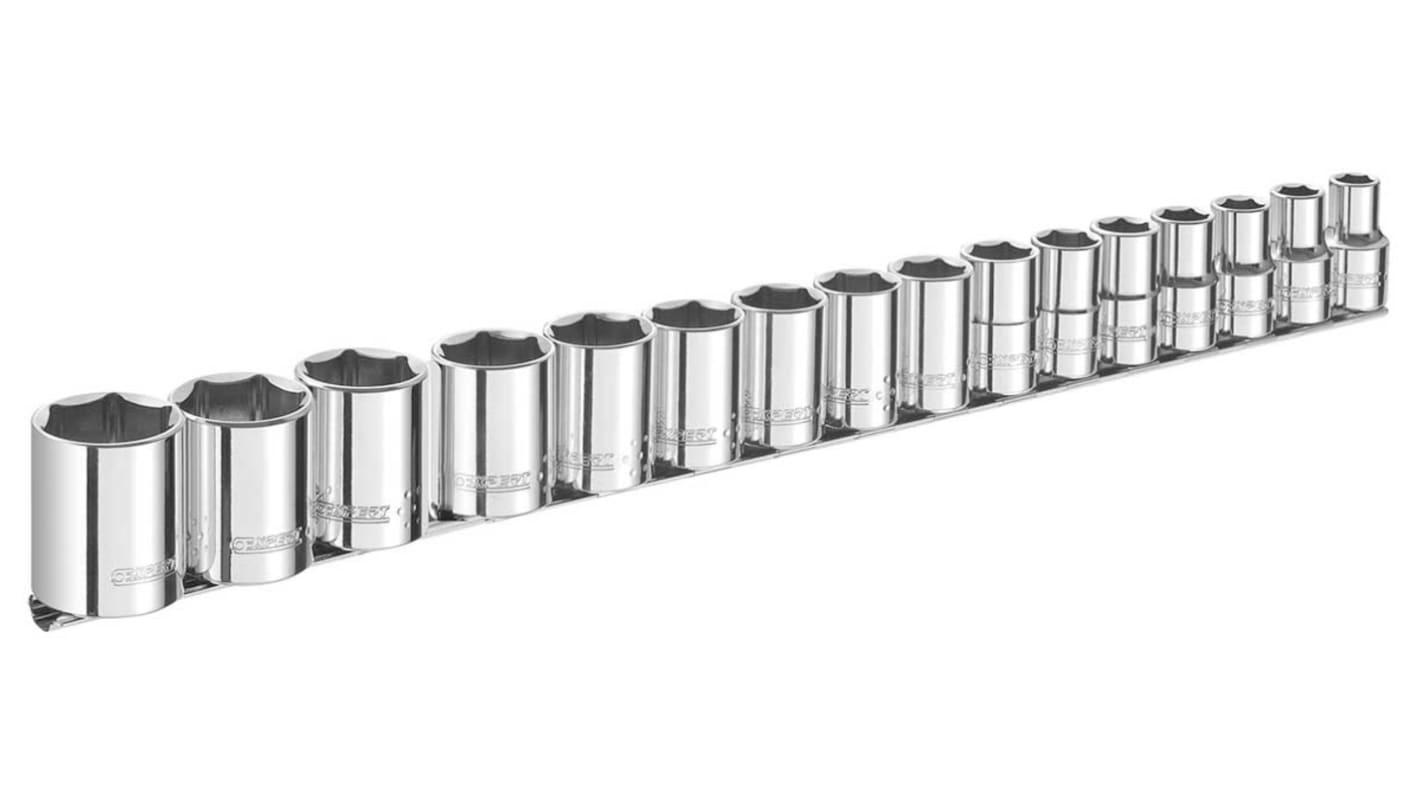 Expert by Facom 16-Piece Metric 1/2 in Standard Socket Set , 6 point