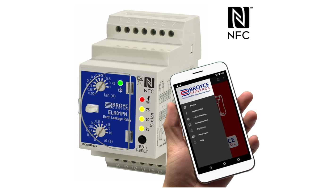 Broyce Control Earth Leakage Relay, 50Hz Frequency, 1.5 mA Leakage, SPDT, SPNO Output