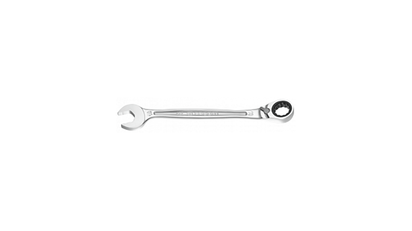 Facom Combination Ratchet Spanner, 15mm, Metric, Double Ended, 199 mm Overall