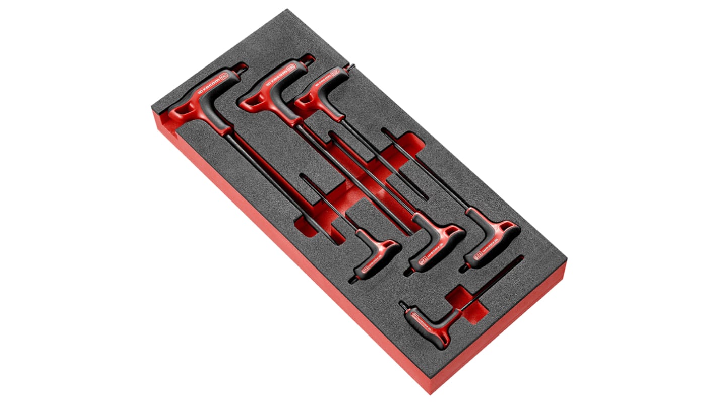Facom 7-Piece Torx Key Set, P Shape, Long, Short Arm