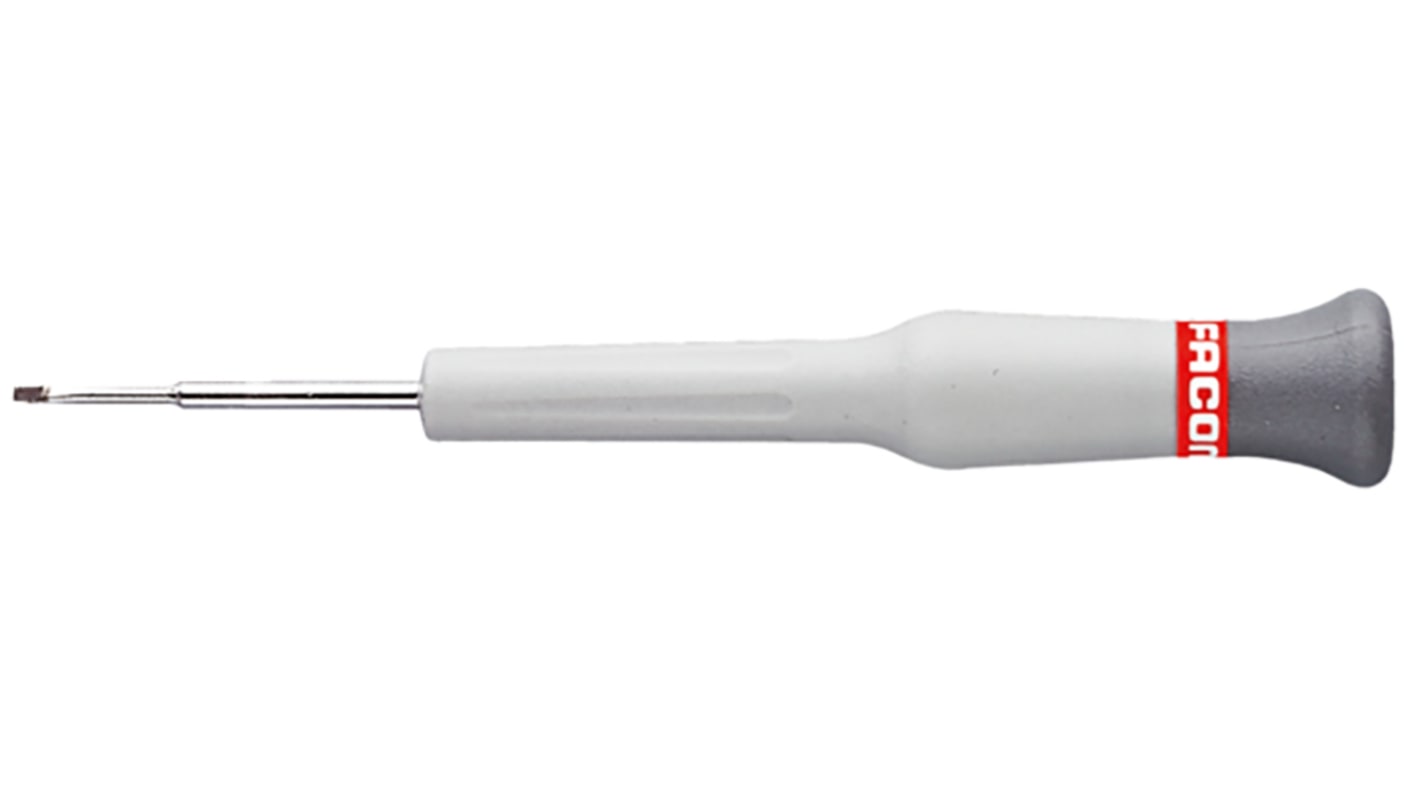 Facom Slotted Precision Screwdriver, 1 mm Tip, 35 mm Blade, 117 mm Overall