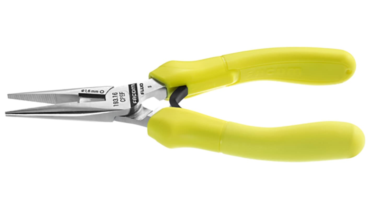 Facom Pliers, 160 mm Overall, Straight Tip