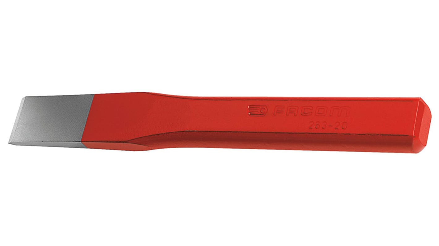 Facom Chrome Vanadium Steel Cold Chisel, 150mm Length, 21.0 mm Blade Width