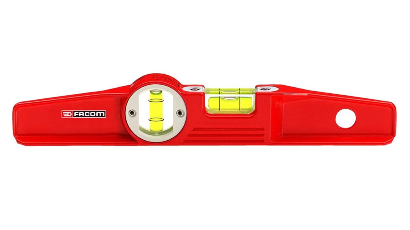Facom 307BM Torpedo Wasserwaage, 250mm, 2 Libelle/n Magnetisch, 0,75 mm/m