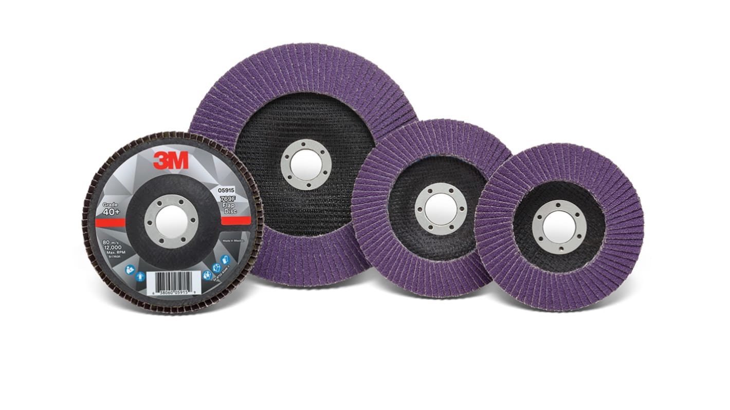 3M Zirconia Aluminium Flap Disc, 180mm, Fine Grade, P40 Grit