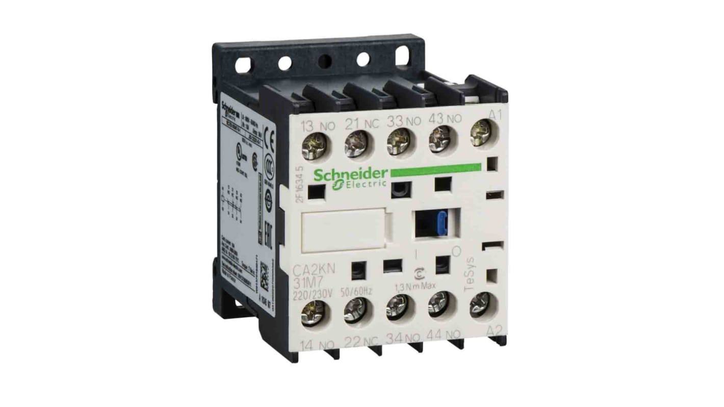 Schneider Electric TeSys CA2KN Steuerrelais 4,5 VA 3 Schließer + 1 Öffner, 220 → 230 V ac / 10 A, 58mm x 45mm