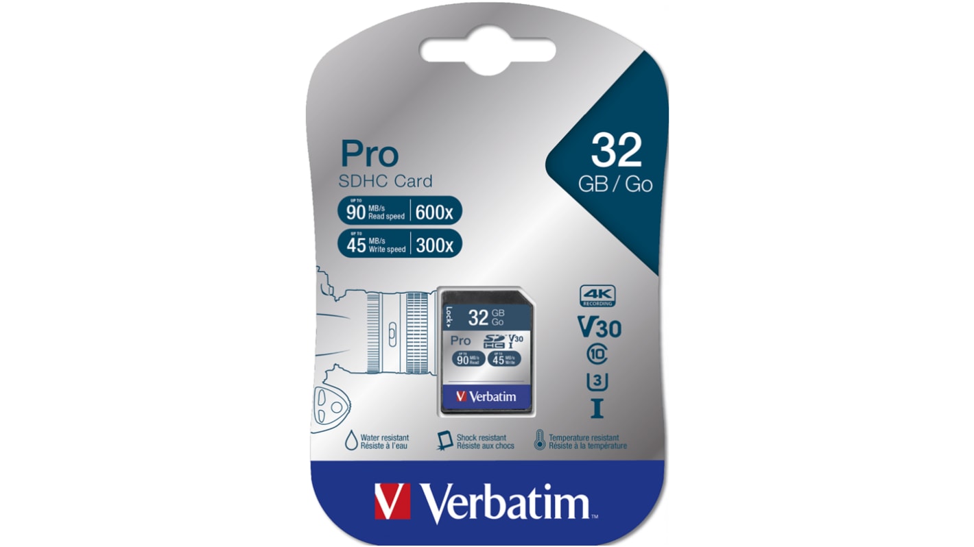 Scheda SD Verbatim, 32 GB, Scheda SDHC