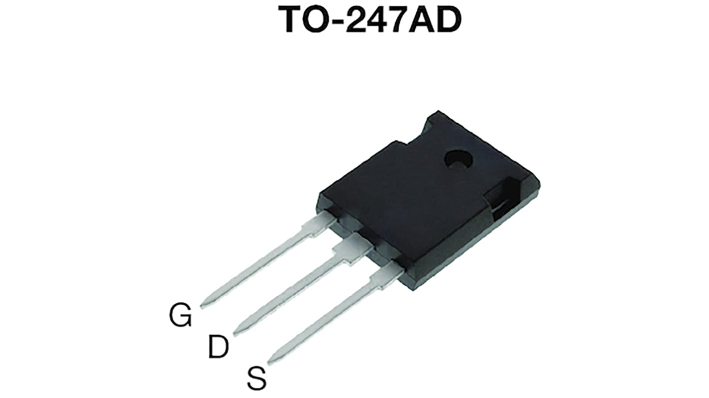 N-Channel MOSFET, 17.4 A, 800 V, 3-Pin TO-247AD Vishay SIHW21N80AE-GE3