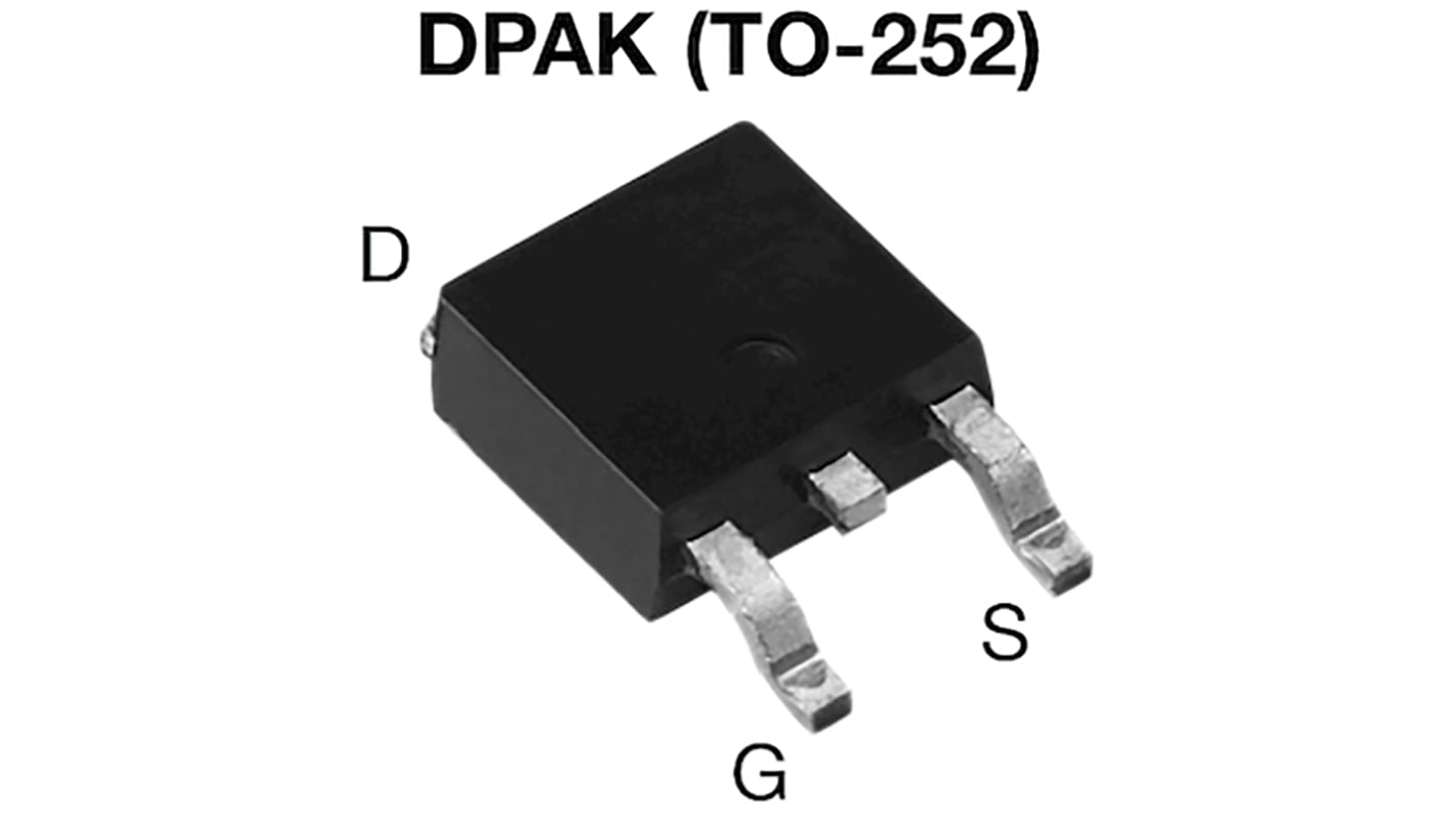 MOSFET Vishay SIHD186N60EF-GE3, VDSS 600 V, ID 19 A, DPAK (TO-252) de 3 pines, , config. Simple