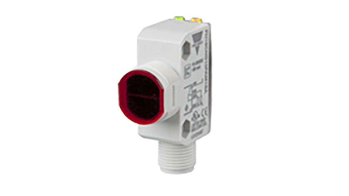 Fotocélula miniatura Carlo Gavazzi, Sistema Difuso, alcance 1 m, salida PNP NA/NC, Conector de M12 4 clavijas, IP67,