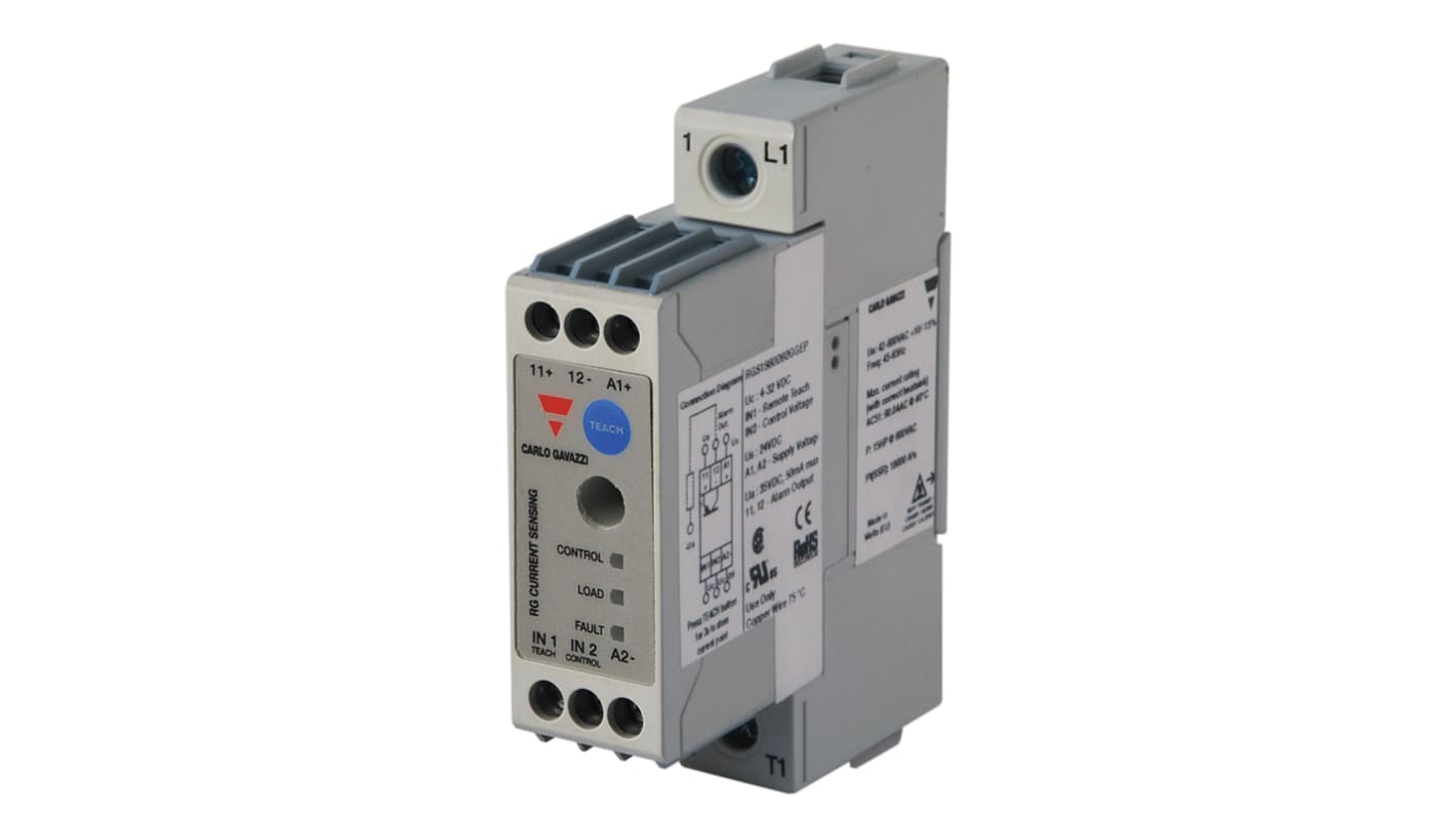 Carlo Gavazzi RGS1S Series Solid State Relay, 90 A Load, DIN Rail Mount, 600 V ac Load, 32 V dc Control