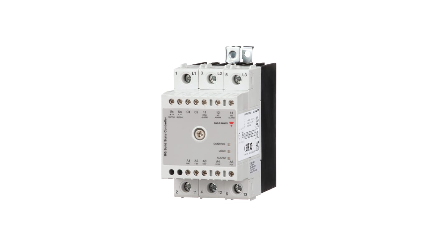Carlo Gavazzi RGC2P Series Solid State Relay, 32 A Load, DIN Rail Mount, 660 V ac Load, 10 V dc Control