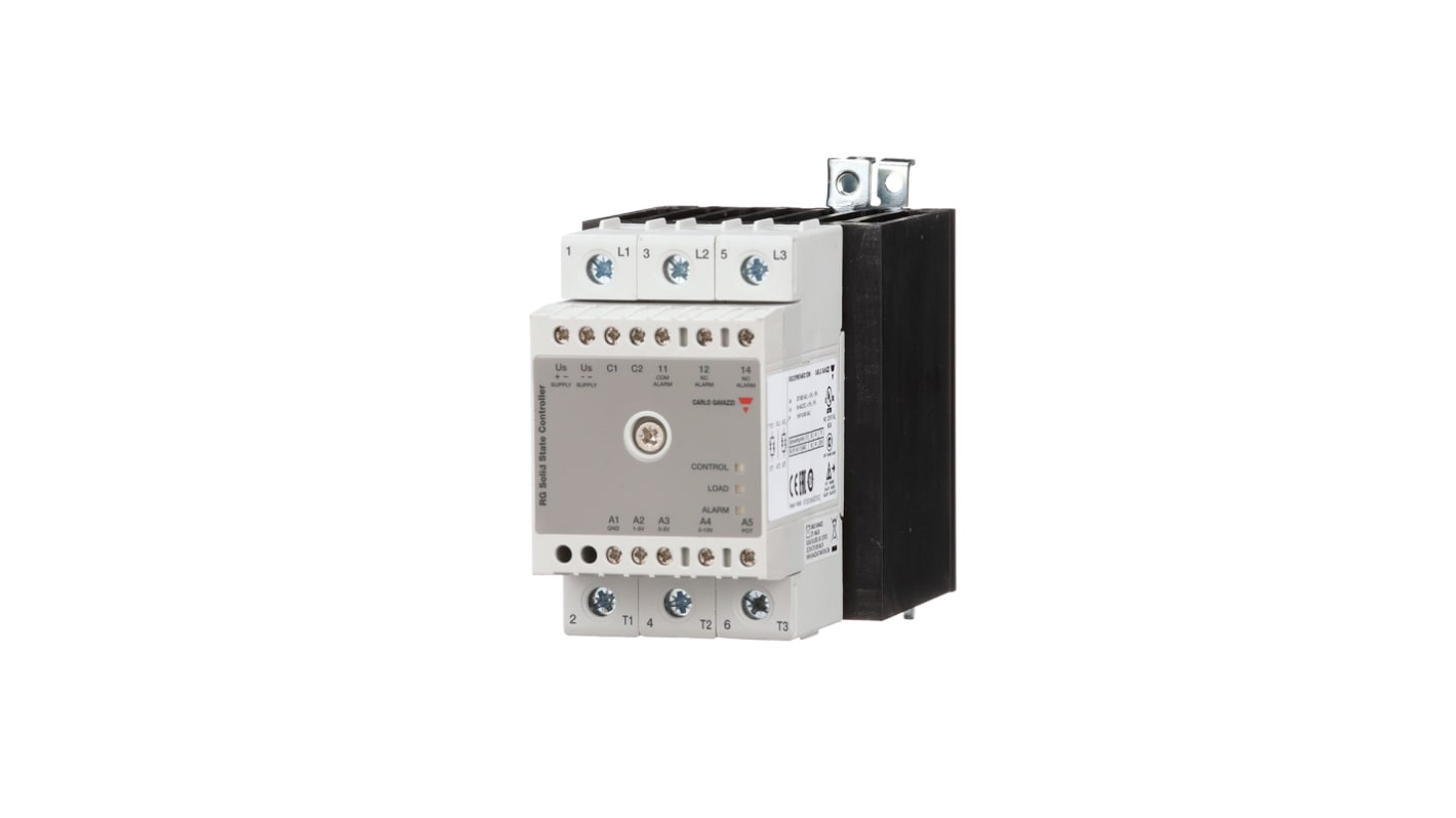 Carlo Gavazzi RGC2P Series Solid State Relay, 50 A Load, DIN Rail Mount, 660 V ac Load, 10 V dc Control