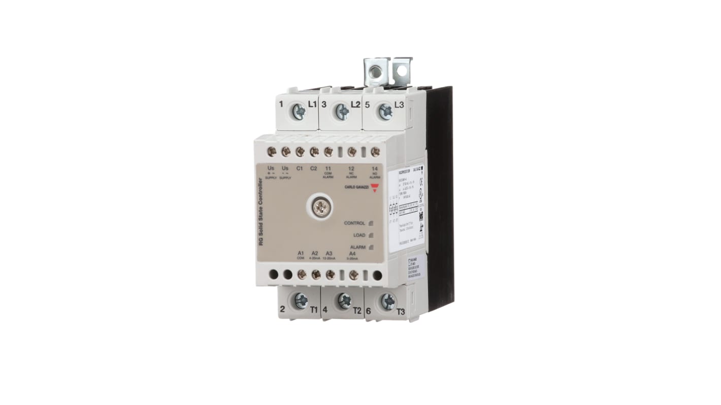 Carlo Gavazzi RGC3P Series Solid State Relay, 25 A Load, DIN Rail Mount, 660 V ac Load, 10 V dc Control