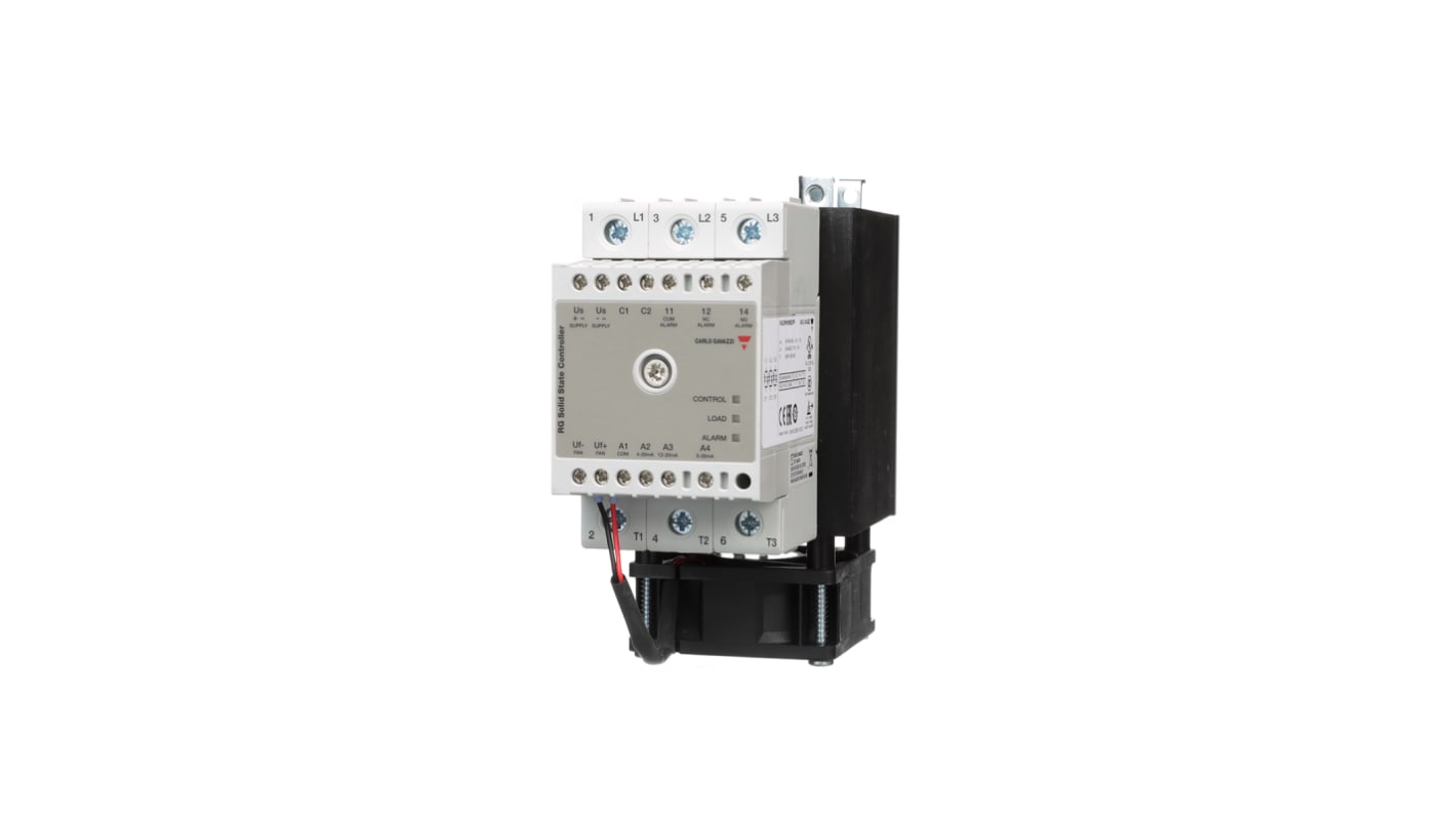Carlo Gavazzi RGC3P Series Solid State Relay, 71 A Load, DIN Rail Mount, 660 V ac Load, 10 V dc Control