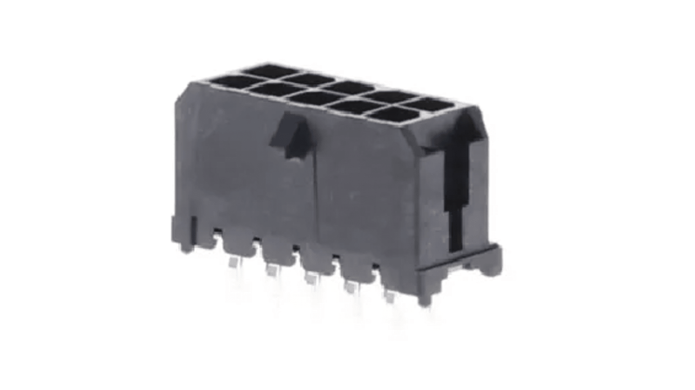 Conector macho para PCB Molex serie Micro-Fit 3.0 de 10 vías, 2 filas, paso 3.0mm, para soldar, Montaje en orificio