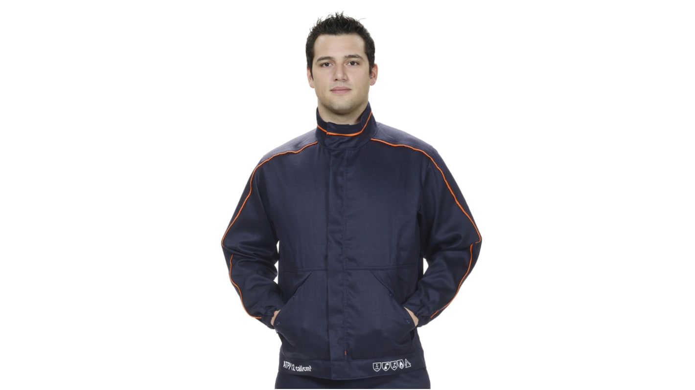 veste de soudeur Coton, polyester Penta Arc Flash, Bleu marine, M