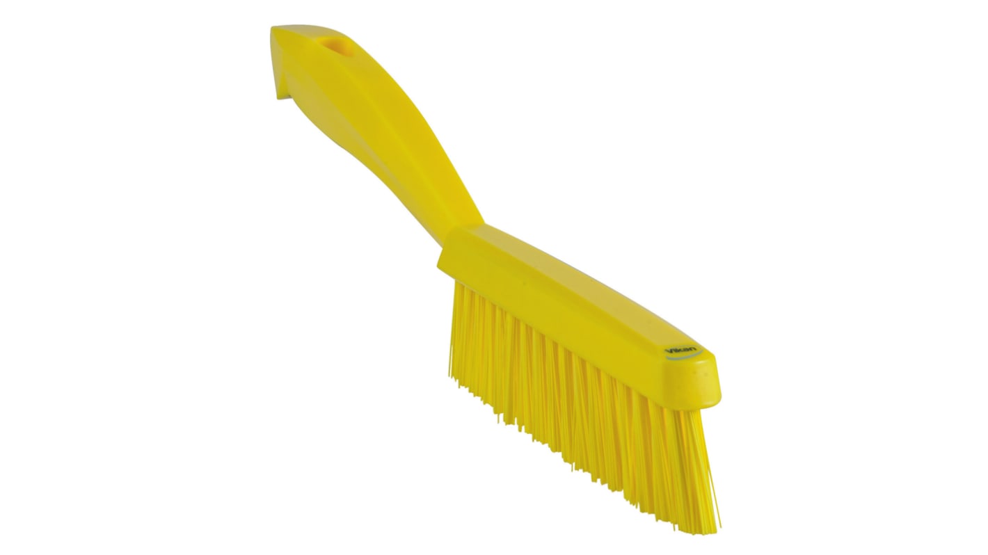 Vikan Extra Hard Bristle Yellow Scrubbing Brush, 33mm bristle length, PET bristle material