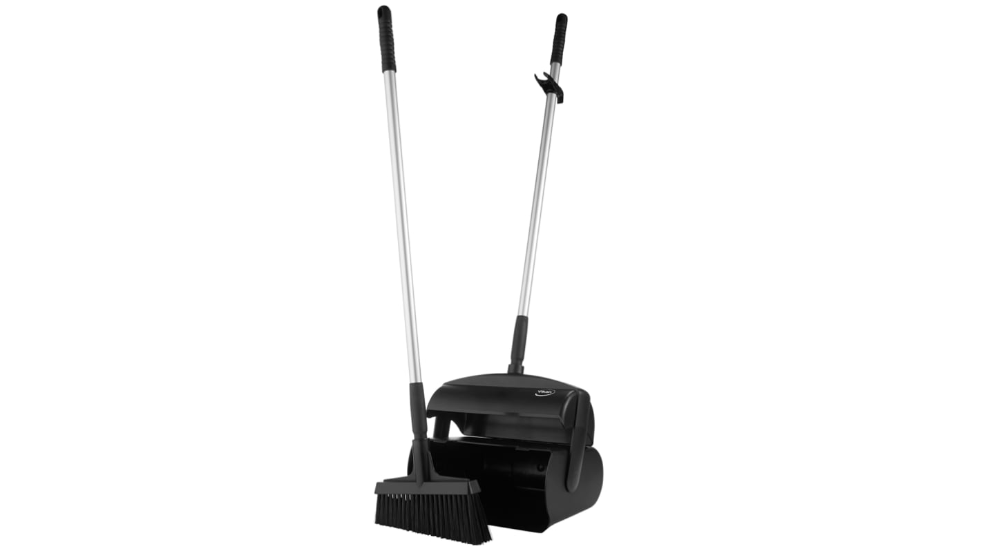 Vikan Black Dustpan & Brush