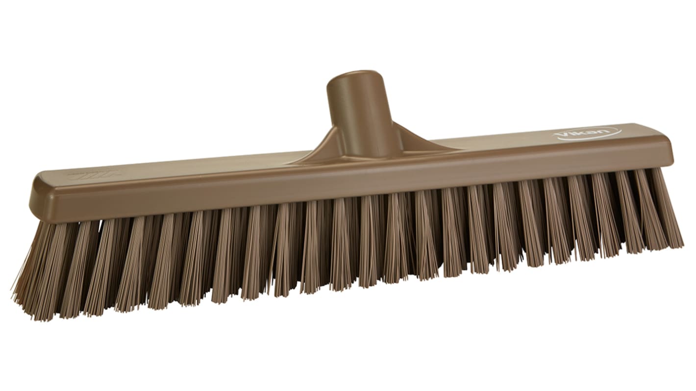 Vikan Broom, Brown With PET Bristles