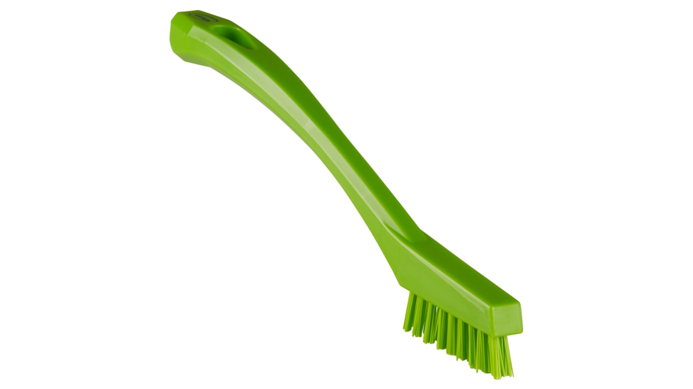 Vikan Extra Hard Bristle Green Scrubbing Brush, 15mm bristle length, PET bristle material