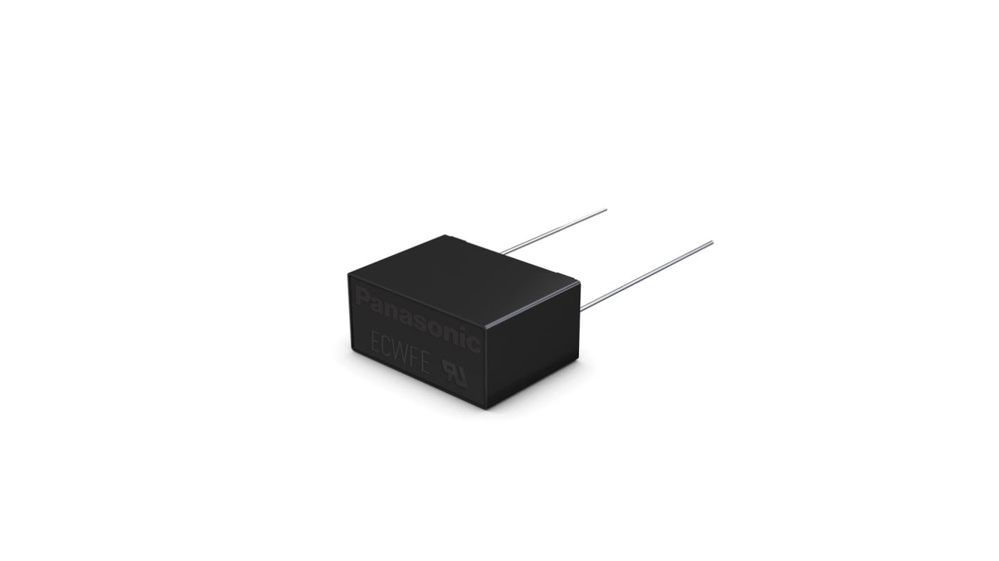 Panasonic ECWFE Polypropylene Film Capacitor, 630V dc, ±5%, 1μF, Through Hole