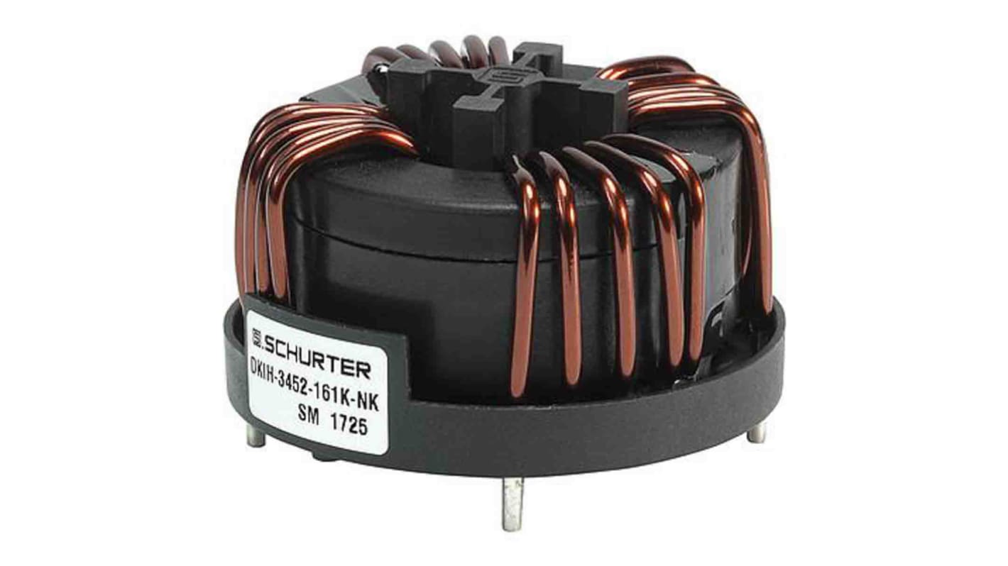 Schurter 共模电感, 750 μH, 最大40A, 额定760V, 58 (Dia.) x 31mm, -40°C → +100°C, DKIH-4系列