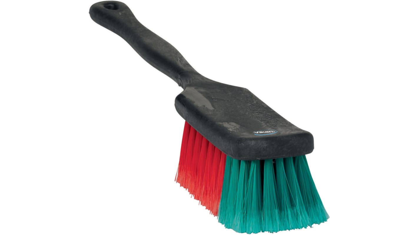 Vikan Soft Bristle Black Scrubbing Brush, 45mm bristle length, Polyester bristle material