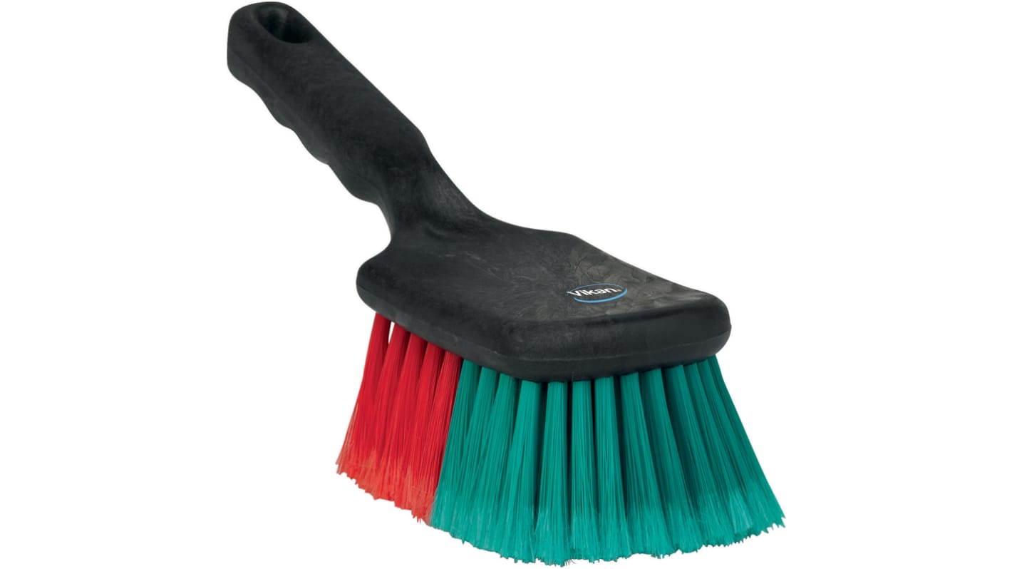 Vikan Soft Bristle Black Scrubbing Brush, 45mm bristle length, Polyester bristle material