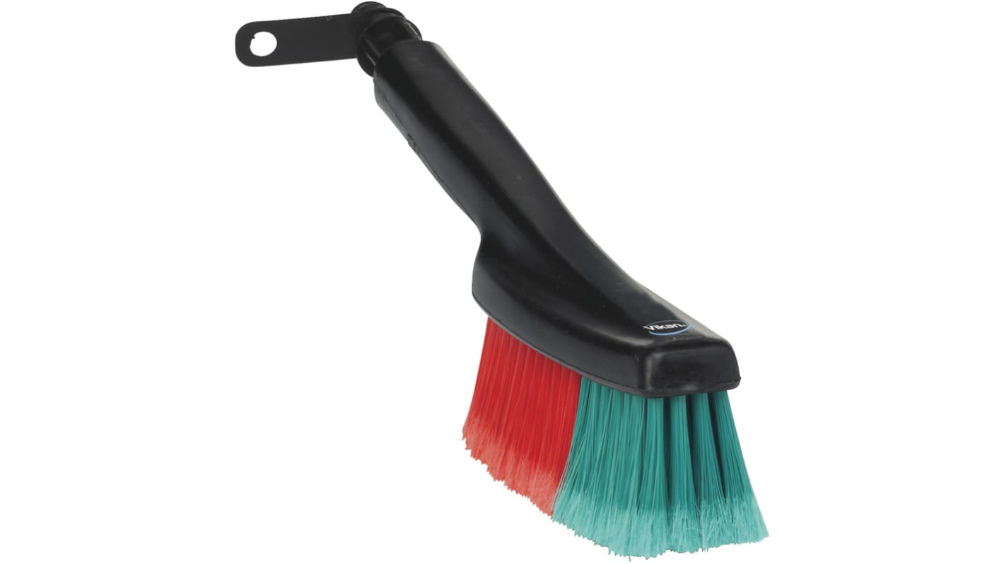 Vikan Soft Bristle Black Scrubbing Brush, 50mm bristle length, Polyester bristle material