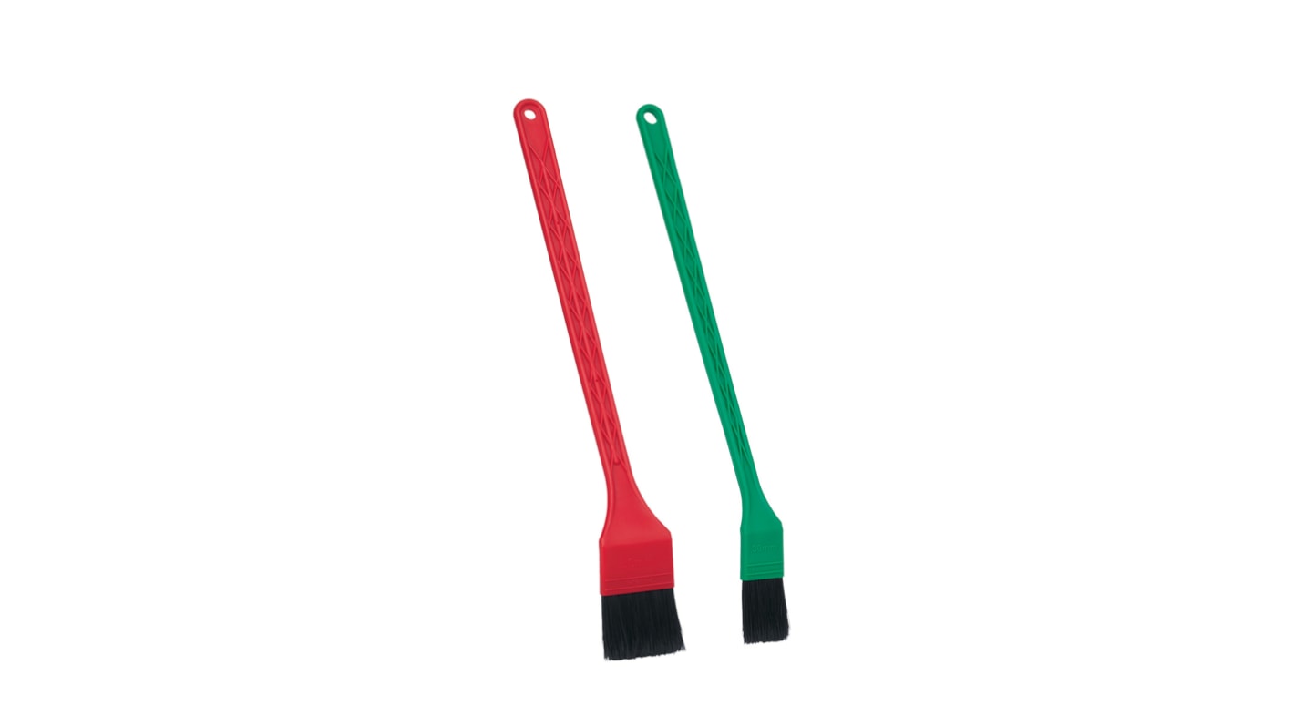 Vikan Soft Bristle Green, Red Scrubbing Brush, 40mm bristle length, Polyethylene bristle material