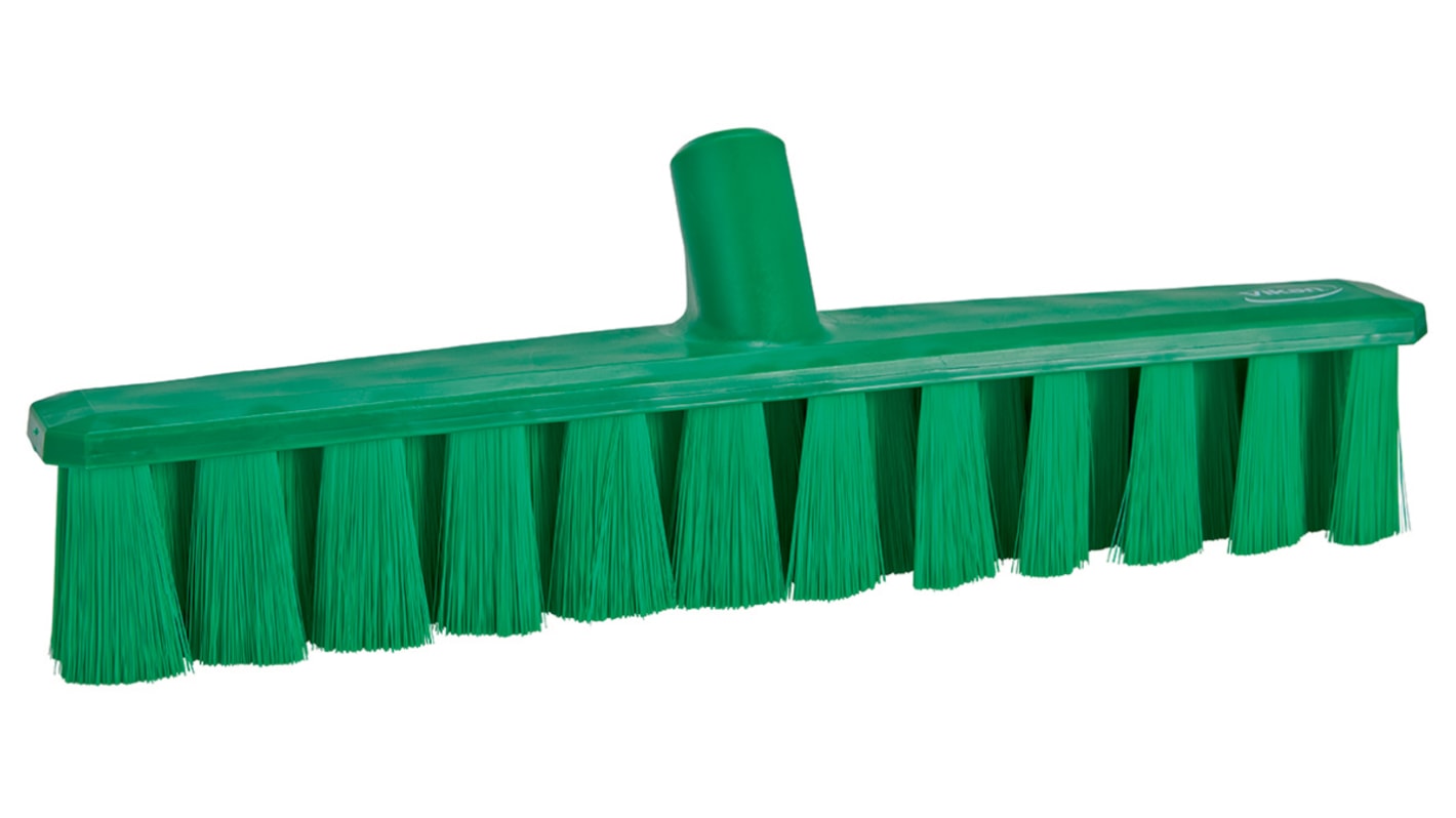 Vikan Broom, Green With PET Bristles