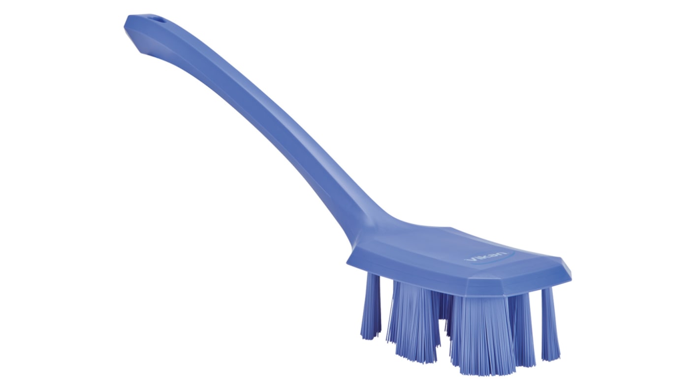 Vikan Hard Bristle Purple Scrubbing Brush, 37mm bristle length, PET bristle material