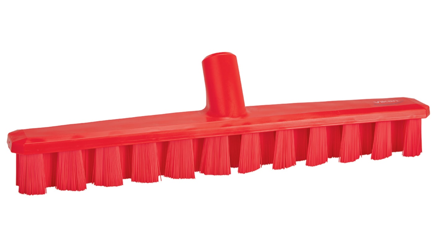 Vikan Hard Bristle Red Scrubbing Brush, 37mm bristle length, PET bristle material