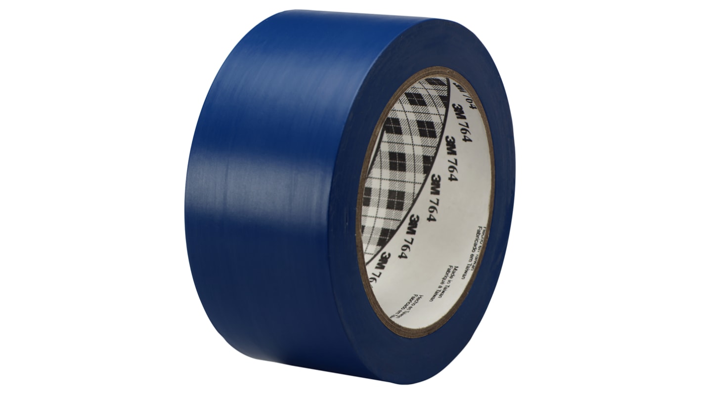 3M Scotch 764 Blue Vinyl 33m Lane Marking Tape, 0.125mm Thickness