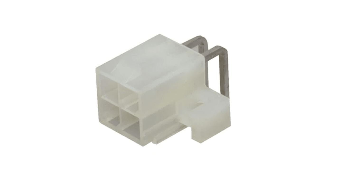 Molex Mini-Fit Jr. Series Right Angle Through Hole PCB Header, 4 Contact(s), 4.2mm Pitch, 2 Row(s), Shrouded
